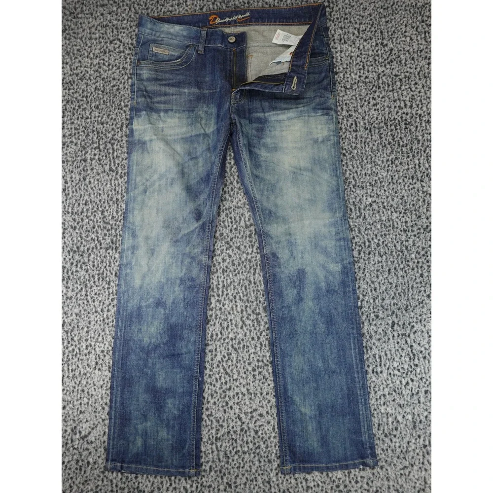 DPSR Denim Peoples Republic Jeans Mens XL Blue Acid Wash Straight Aspire 1117